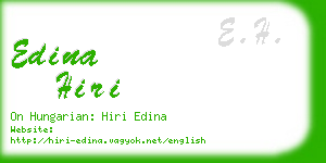 edina hiri business card